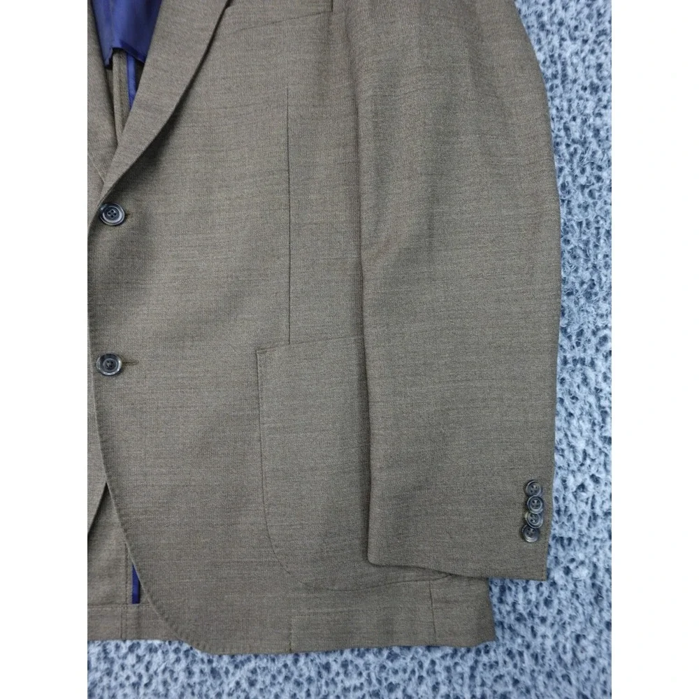 Kroon Sport Coat Mens 46L Brown Good 100% Wool Bono 2 Two Button Blazer